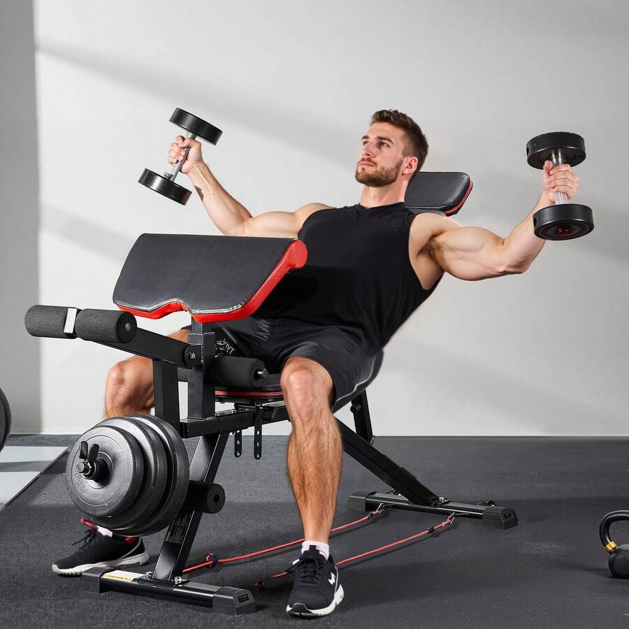 Home Gym Leg Press - Weight Bench, 800lbs Adjustable Weight Bench