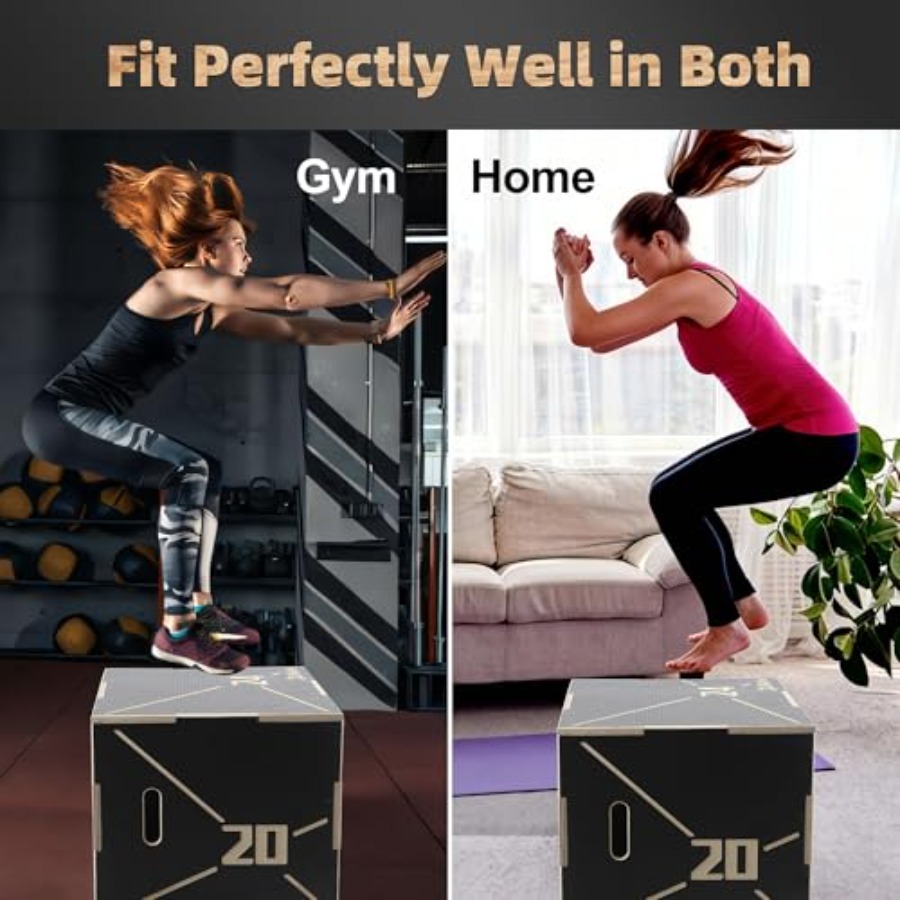 Non-Slip Wood Plyometric Jump  - огляд і ціна Home Gym Jump Box