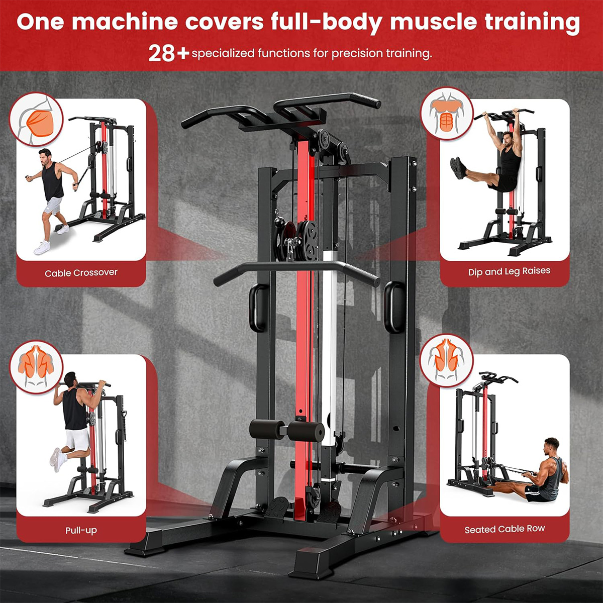 Pooboo Home Gym Machine - High - огляд і ціна Home Gym Lat Pulldown