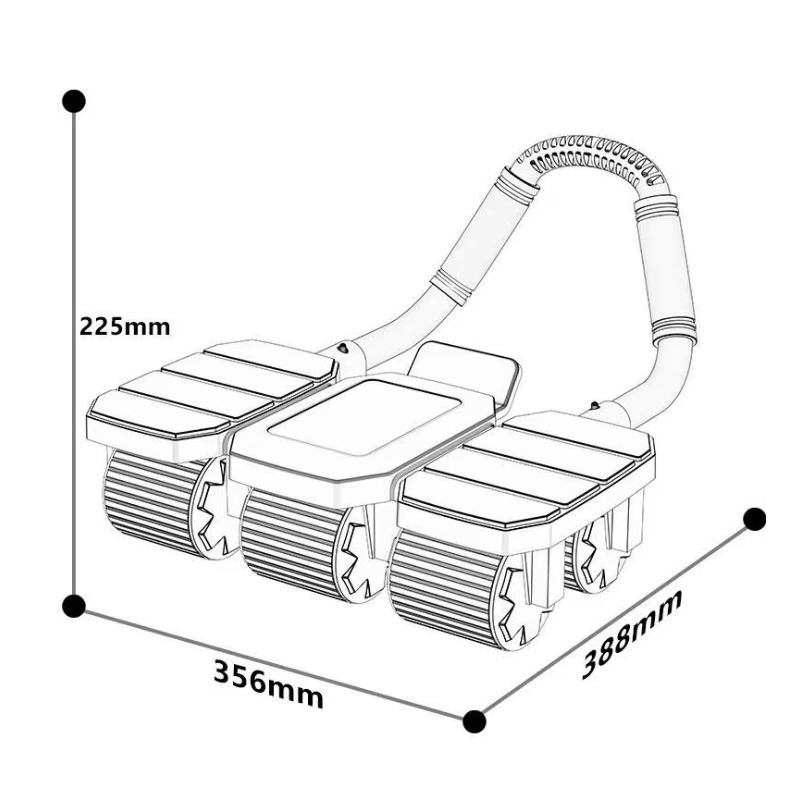 YTYIN New Six-wheel Abdominal  - огляд і ціна Ab Roller Wheel