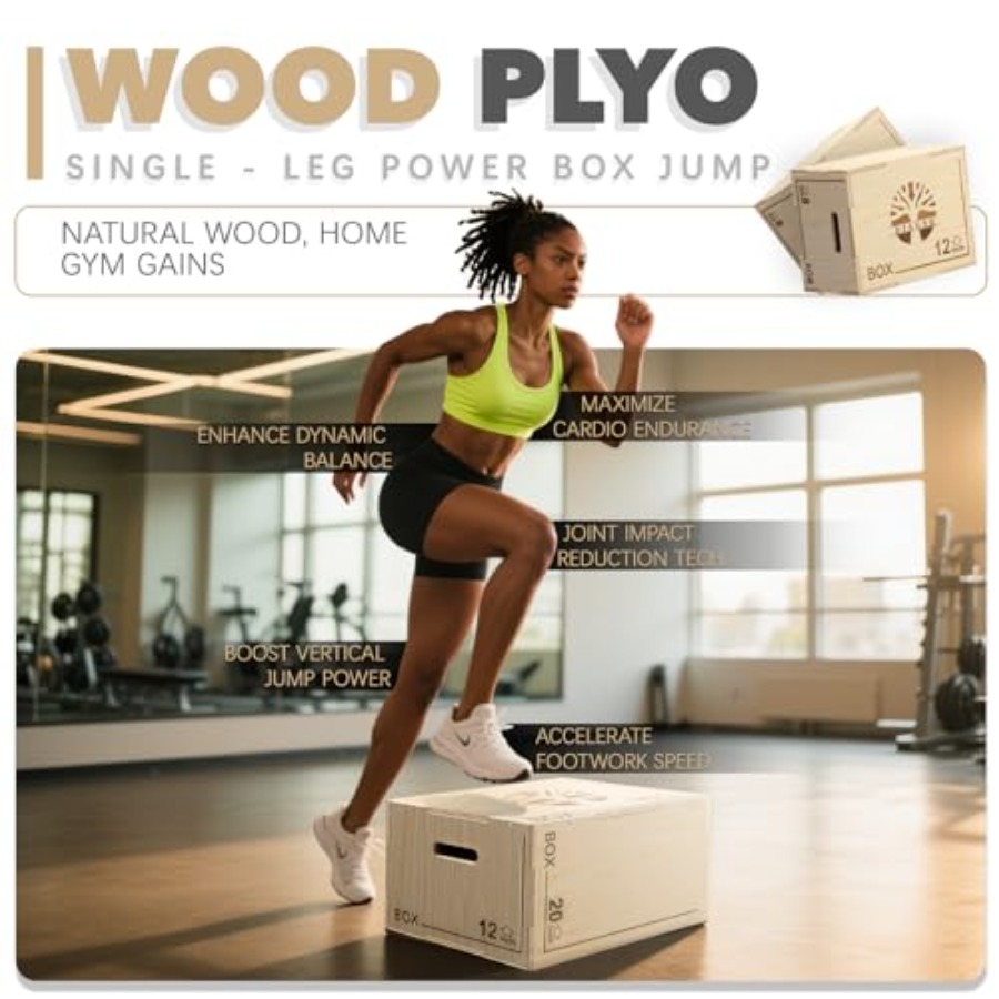 Plyo Box - 3-in-1 wood plyomet - огляд і ціна Home Gym Jump Box