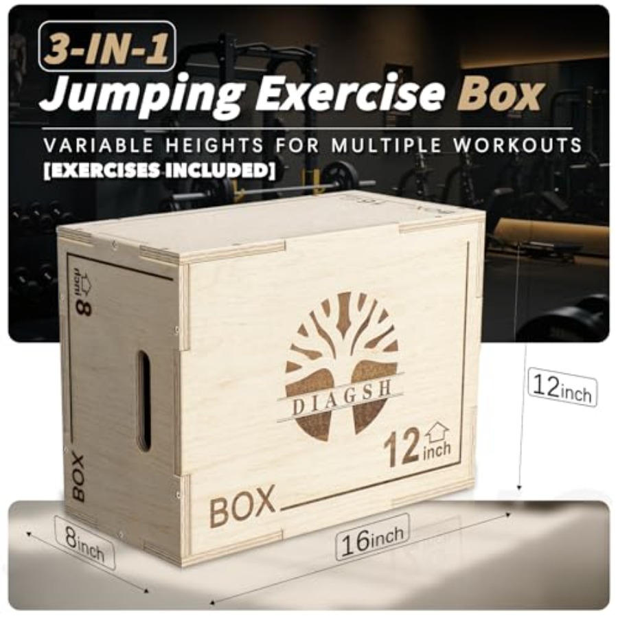 Plyo Box - 3-in-1 wood plyomet - огляд і ціна Home Gym Jump Box