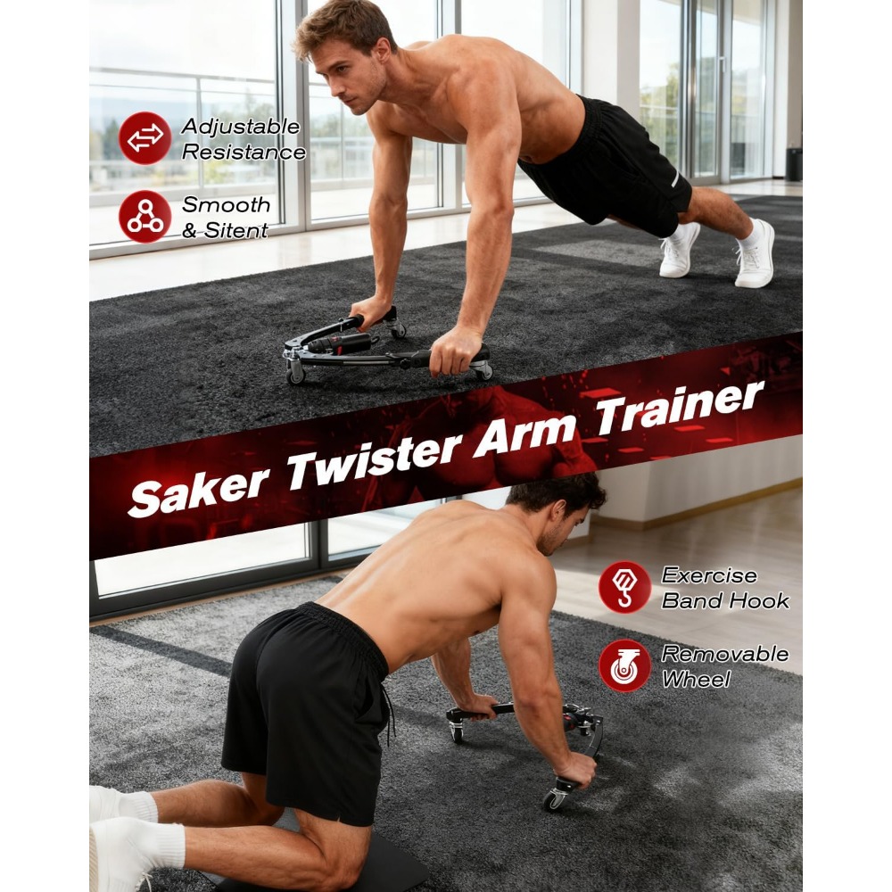 3-in-1 Hydraulic Arm Trainer w - огляд і ціна Ab Roller Wheel